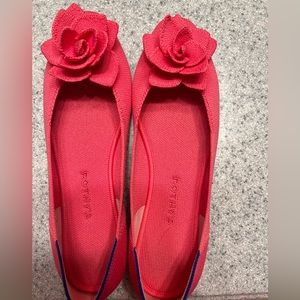 Rothys pink with flower 10.5 square toe